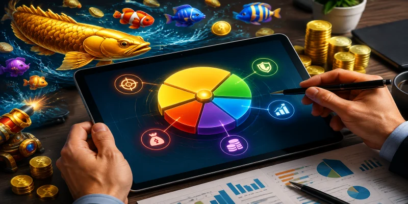 Biểu đồ phân bổ nguồn vốn thông minh khi tham gia trải nghiệm các cổng game giải trí trực tuyến